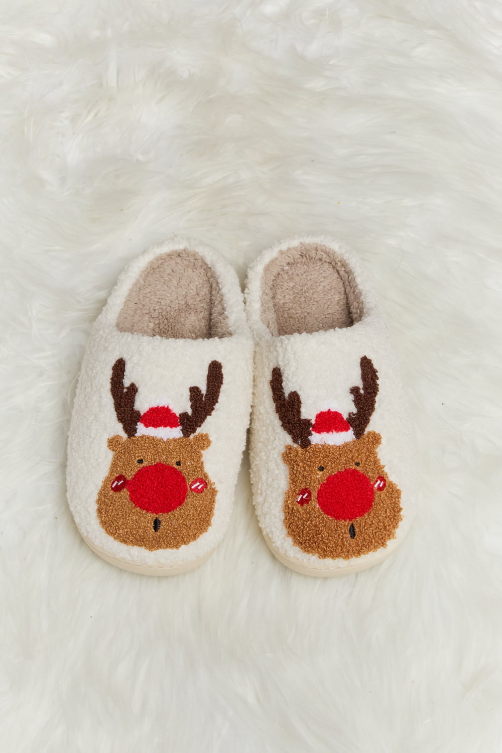 Melody Rudolph Print Plush Slide Slippers king-general-store-5710.myshopify.com