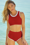 Contrast Trim Two-Piece Swimsuit king-general-store-5710.myshopify.com