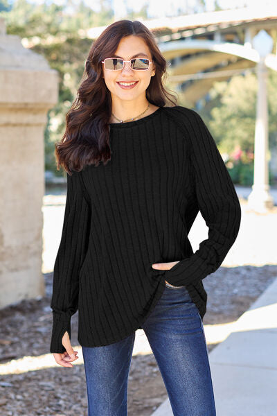 Basic Bae Full Size Ribbed Round Neck Long Sleeve Knit Top king-general-store-5710.myshopify.com