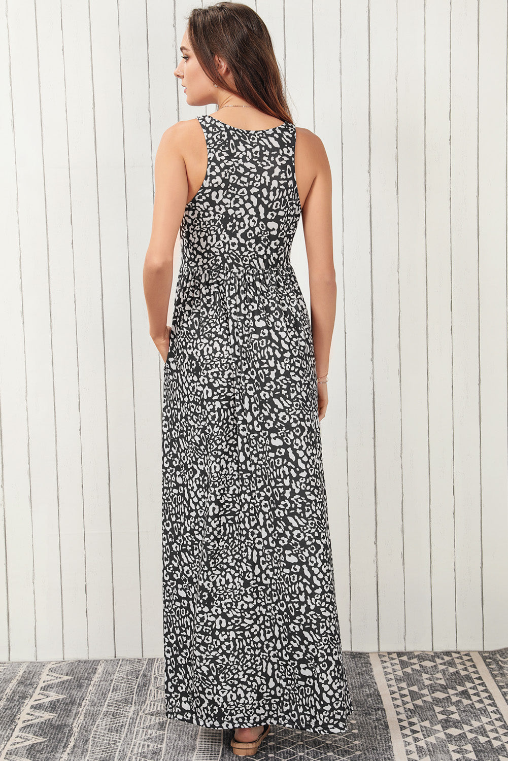 Leopard Round Neck Sleeveless Maxi Dress king-general-store-5710.myshopify.com