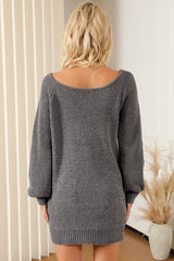 Boat Neck Long Sleeve Sweater Dress king-general-store-5710.myshopify.com