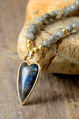 Natural Stone Pendant Beaded Necklace king-general-store-5710.myshopify.com