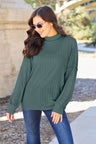 Basic Bae Full Size Ribbed Exposed Seam Mock Neck Knit Top king-general-store-5710.myshopify.com