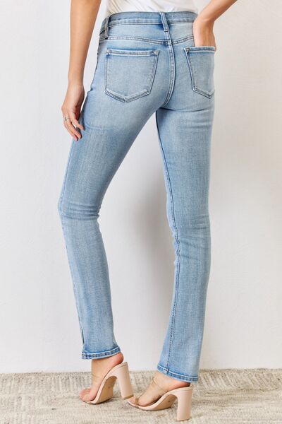 Kancan Full Size Mid Rise Y2K Slit Bootcut Jeans king-general-store-5710.myshopify.com