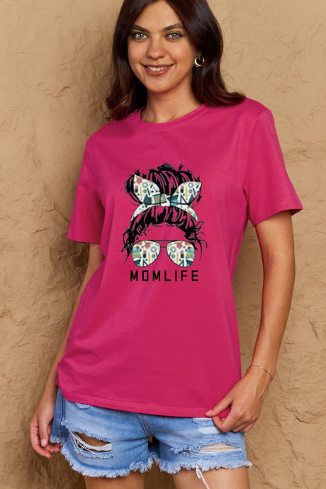 Simply Love Full Size MOM LIFE Graphic Cotton T-Shirt king-general-store-5710.myshopify.com
