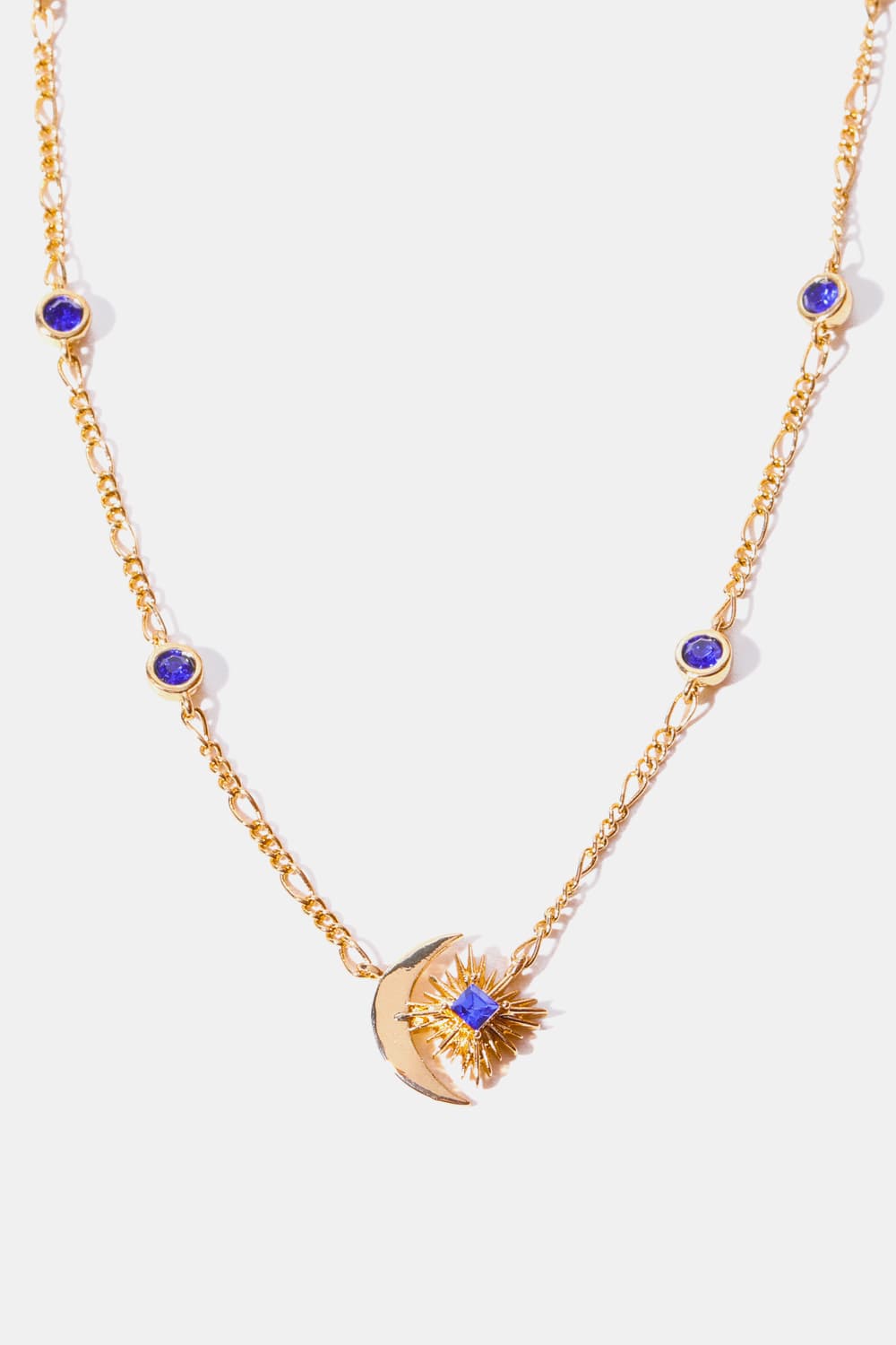 Moon & Star Shape Zircon Pendant Necklace king-general-store-5710.myshopify.com