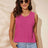 Buttoned Cutout Ribbed Trim Knit Tank king-general-store-5710.myshopify.com