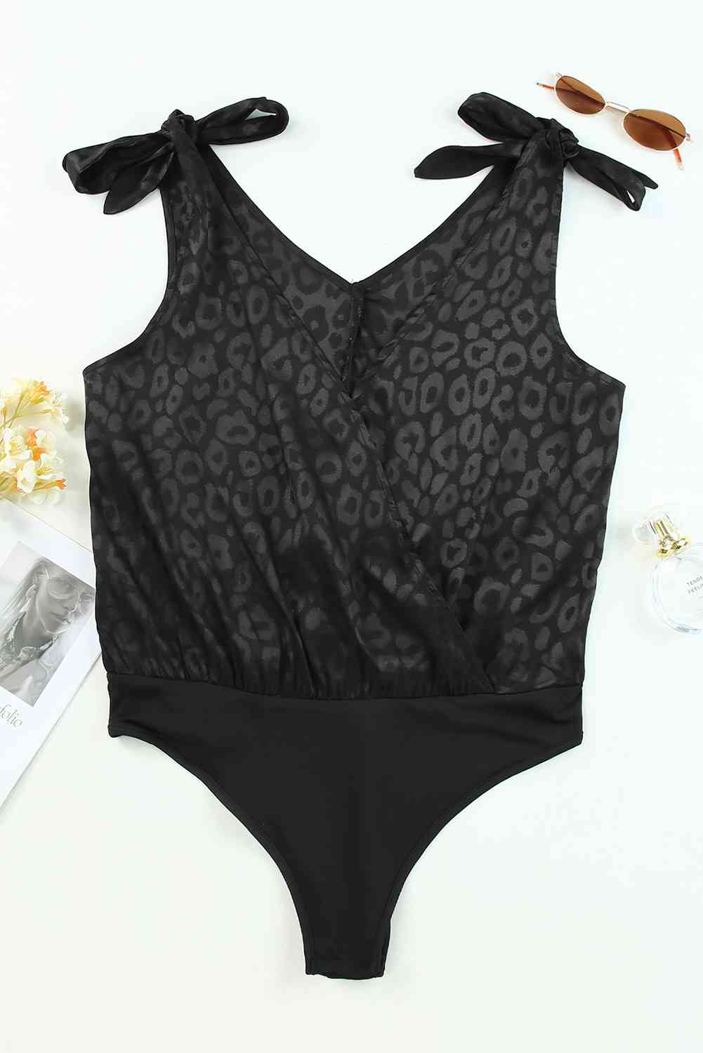 Leopard Tie Shoulder Bodysuit king-general-store-5710.myshopify.com