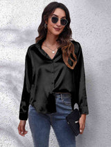 Collared Neck Buttoned Long Sleeve Shirt king-general-store-5710.myshopify.com