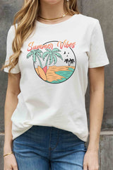 Simply Love Full Size SUMMER VIBES Graphic Cotton Tee king-general-store-5710.myshopify.com