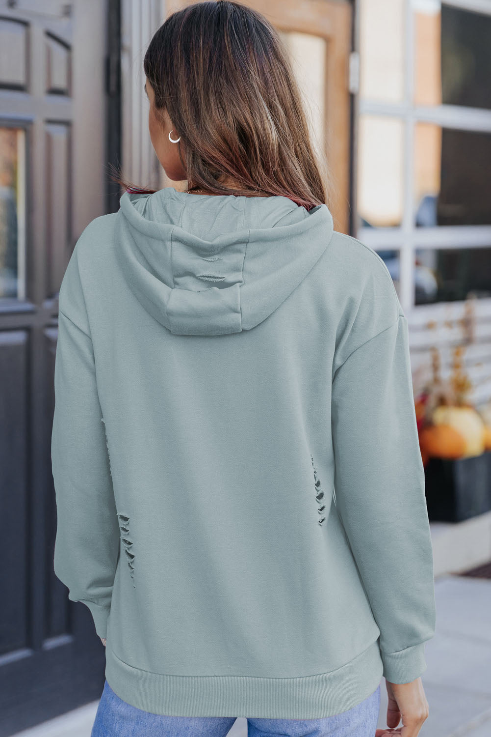 Cutout Dropped Shoulder Hoodie king-general-store-5710.myshopify.com