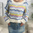 Striped Openwork Dropped Shoulder Sweater king-general-store-5710.myshopify.com