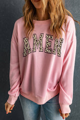 Round Neck Dropped Shoulder AMEN Graphic Sweatshirt king-general-store-5710.myshopify.com