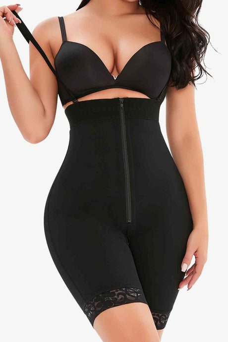 Full Size Lace Detail Zip-Up Under-Bust Shaping Bodysuit king-general-store-5710.myshopify.com