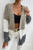 Tricolor Color Block Open Front Cardigan king-general-store-5710.myshopify.com