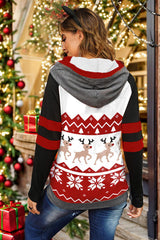 Double Take Full Size Christmas Drawstring Long Sleeve Hoodie king-general-store-5710.myshopify.com