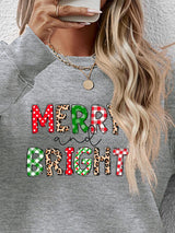 MERRY AND BRIGHT Round Neck Sweatshirt king-general-store-5710.myshopify.com