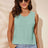 Buttoned Cutout Ribbed Trim Knit Tank king-general-store-5710.myshopify.com