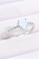 Teardrop Natural Moonstone Ring king-general-store-5710.myshopify.com