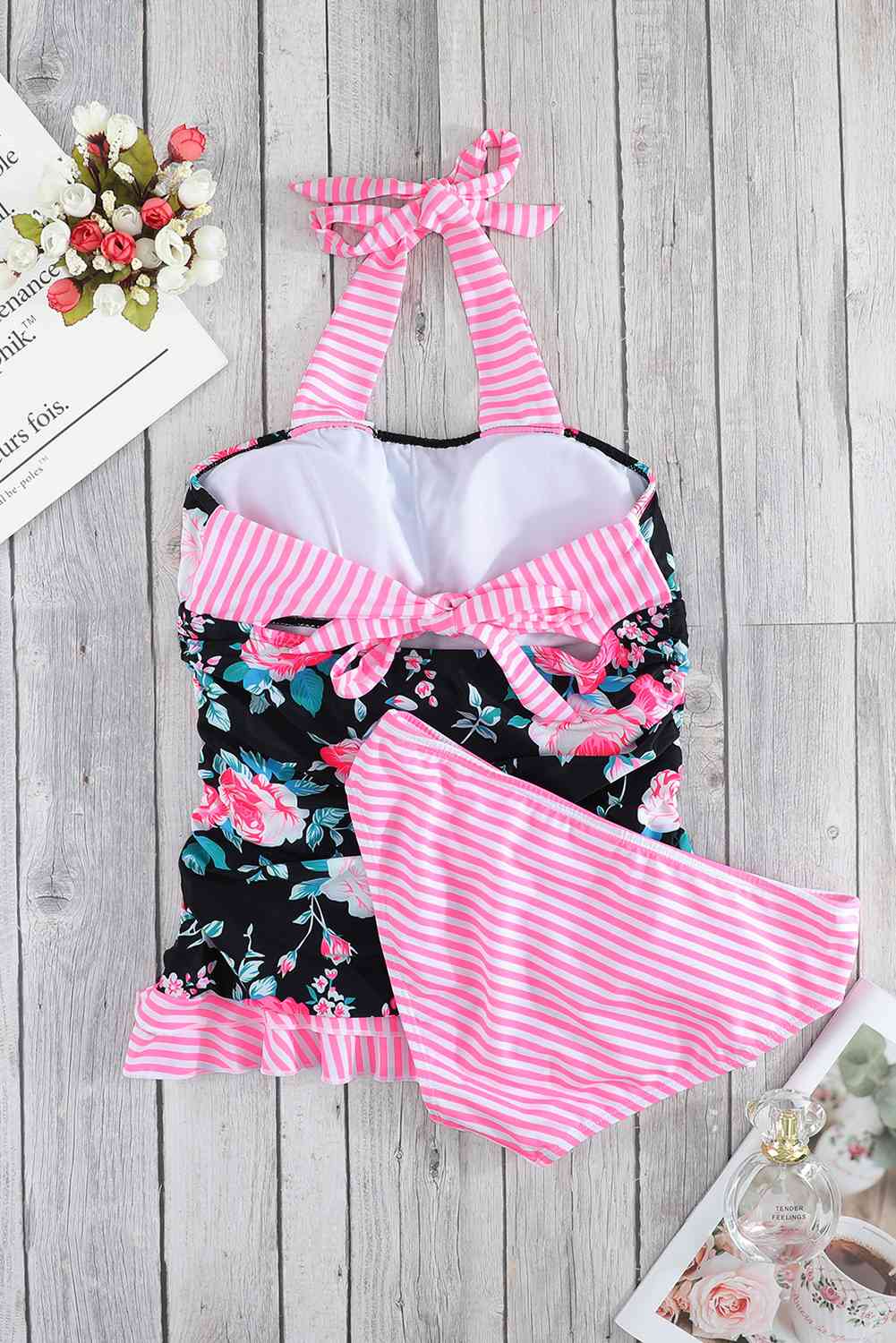 Mixed Print Tie-Back Two-Piece Swimsuit king-general-store-5710.myshopify.com