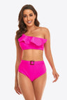 Ruffled One-Shoulder Buckled Bikini Set king-general-store-5710.myshopify.com