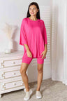 Basic Bae Full Size Soft Rayon Three-Quarter Sleeve Top and Shorts Set king-general-store-5710.myshopify.com