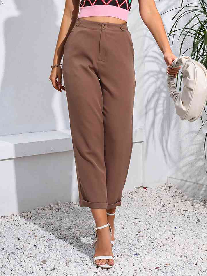 Cropped Straight Leg Pants king-general-store-5710.myshopify.com