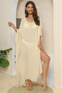 V-Neck Three-Quarter Sleeve Cover-Up king-general-store-5710.myshopify.com