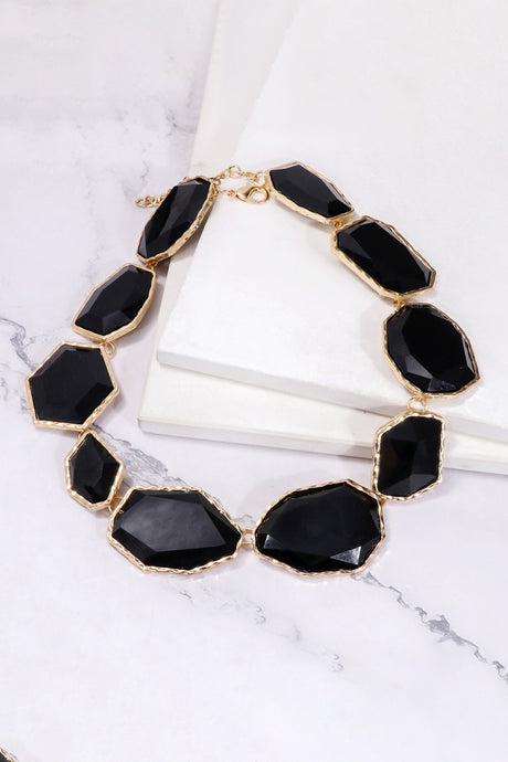 Geometrical Shape Zinc Alloy Frame Resin Necklace king-general-store-5710.myshopify.com