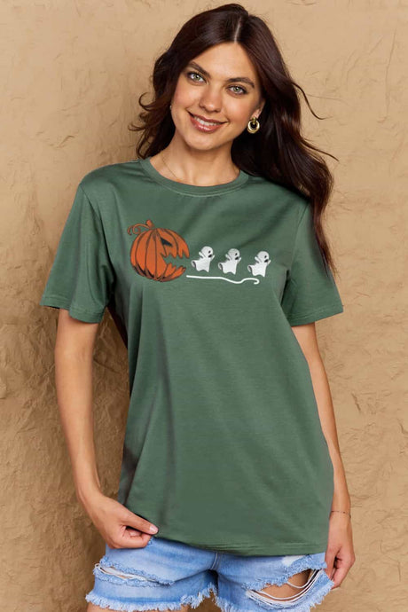 Simply Love Full Size Jack-O'-Lantern Graphic Cotton T-Shirt king-general-store-5710.myshopify.com