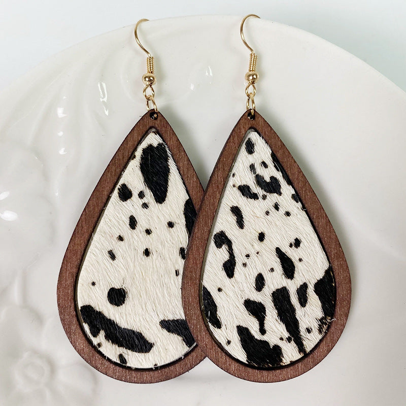 Teardrop Shape Wooden Dangle Earrings king-general-store-5710.myshopify.com