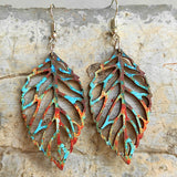 Leaf Shape Wooden Dangle Earrings king-general-store-5710.myshopify.com