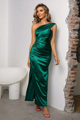 One-Shoulder Ruched Slit Maxi Dress king-general-store-5710.myshopify.com