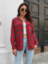 Plaid Collared Neck Buttoned Shirt with Pockets king-general-store-5710.myshopify.com