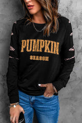 PUMPKIN SEASON Graphic  Leopard Sweatshirt king-general-store-5710.myshopify.com