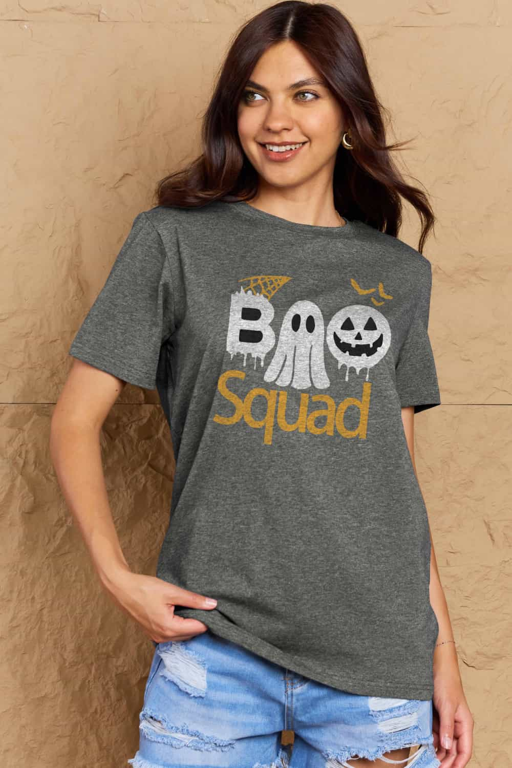 Simply Love Full Size BOO SQUAD Graphic Cotton T-Shirt king-general-store-5710.myshopify.com