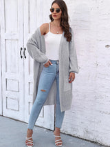 Open Front Longline Cardigan with Pockets king-general-store-5710.myshopify.com