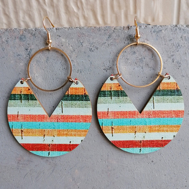 Ms.Pac-Man Shape Wooden Dangle Earrings king-general-store-5710.myshopify.com