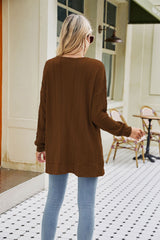 Long Sleeve Pocketed Cardigan king-general-store-5710.myshopify.com