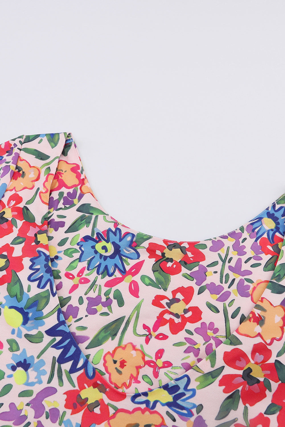 Floral Round Neck Short Sleeve Dress king-general-store-5710.myshopify.com