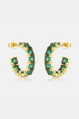 Inlaid Zircon C-Hoop Earrings king-general-store-5710.myshopify.com