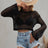 Openwork Flare Sleeve Cropped Cover Up king-general-store-5710.myshopify.com