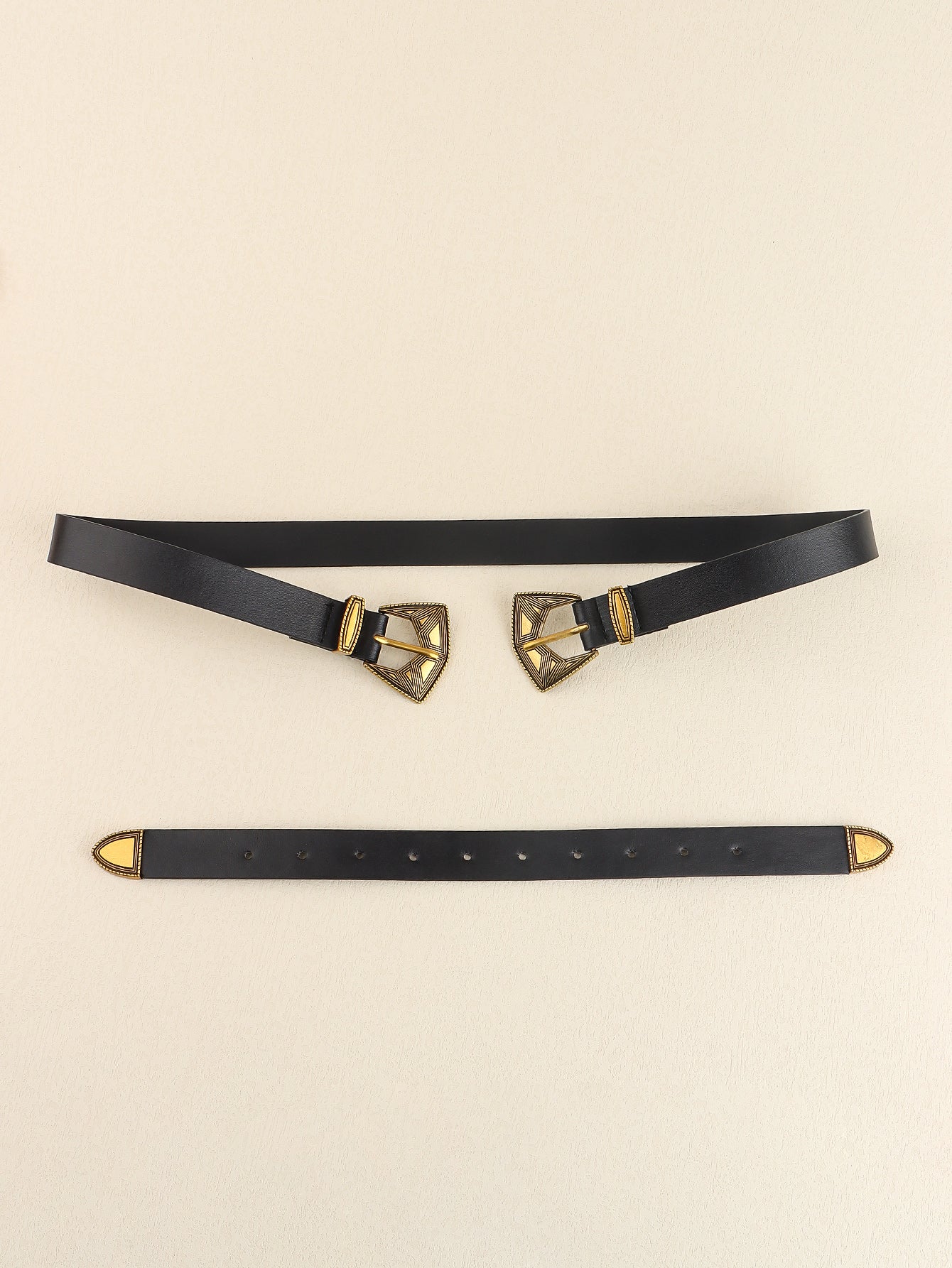 Double Buckle PU Leather Belt king-general-store-5710.myshopify.com