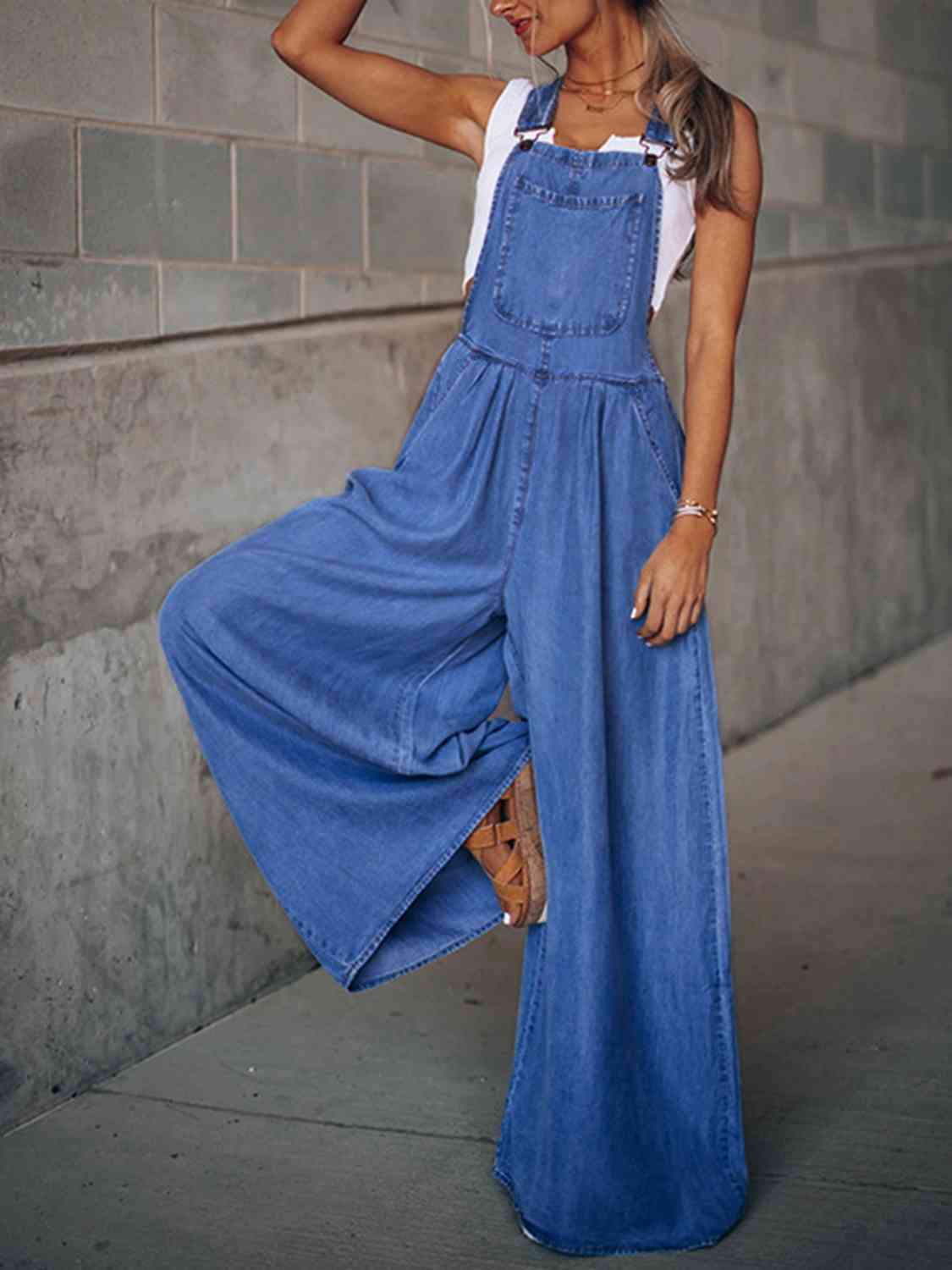 Wide Leg Denim Overalls king-general-store-5710.myshopify.com