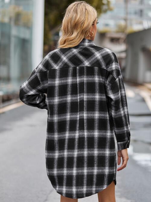 Plaid Button Up Collared Neck Shirt king-general-store-5710.myshopify.com