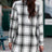 Plaid Button-Up Longline Shirt Jacket king-general-store-5710.myshopify.com