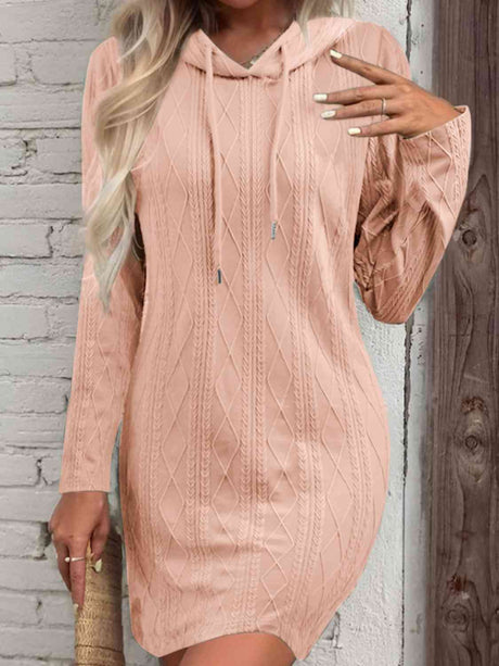 Drawstring Hooded Sweater Dress king-general-store-5710.myshopify.com