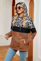 Leopard Drawstring Hoodie with Pocket king-general-store-5710.myshopify.com