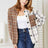 Double Take Plaid Contrast Button Up Shirt Jacket king-general-store-5710.myshopify.com