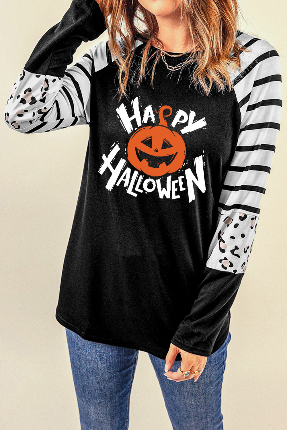 HAPPY HALLOWEEN Graphic Long Sleeve T-Shirt king-general-store-5710.myshopify.com